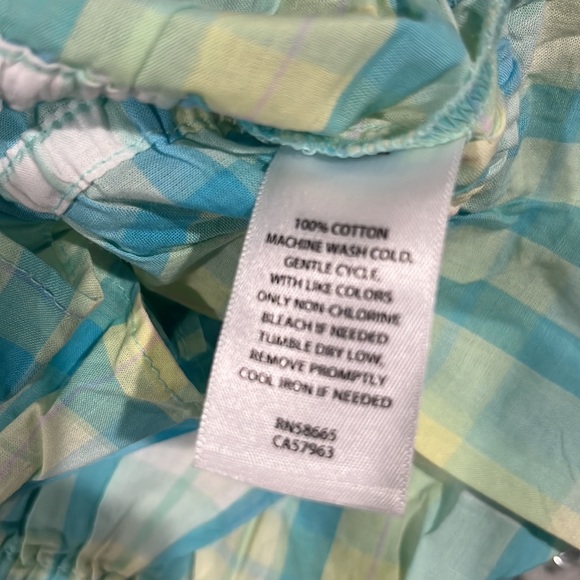 Abound square neck green blue Amanda plaid yarn dye top in small. Nordstrom - Picture 2 of 2